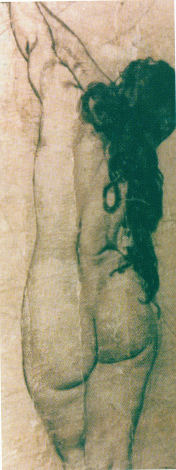 Dibujo de desnudo femenino, 1887, Antonio Cortina Farinós