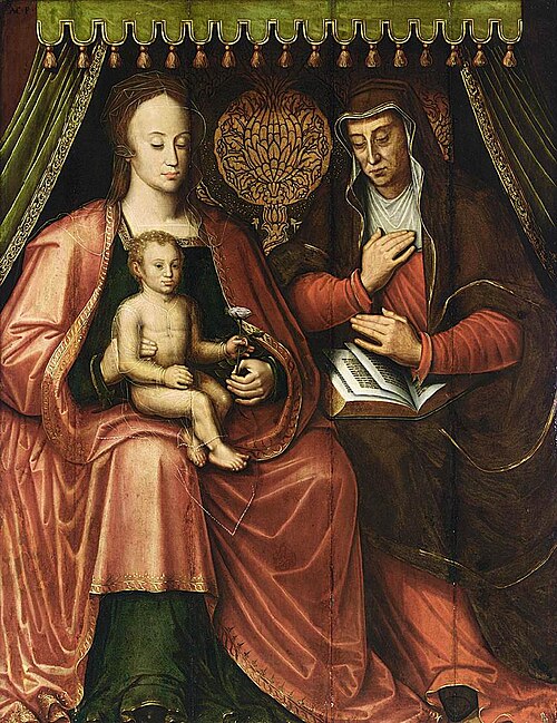 Vierge à l'Enfant avec St. Anne, 1550, Antoon Claeissens