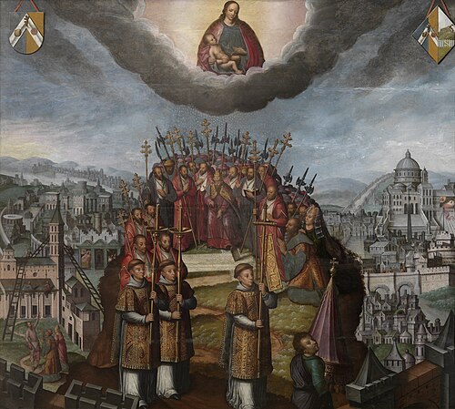 Processie van de confrerie van Onze Lieve Vrouw ter Sneeuw, 1550, Antoon Claeissens