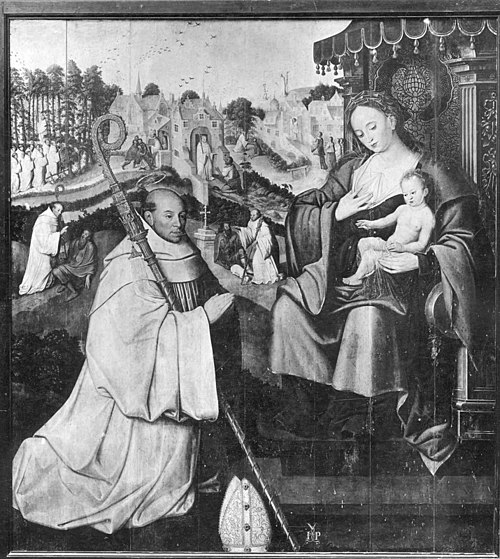 Saint Bernardus before the Virgin and Child, 1608, Antoon Claeissens
