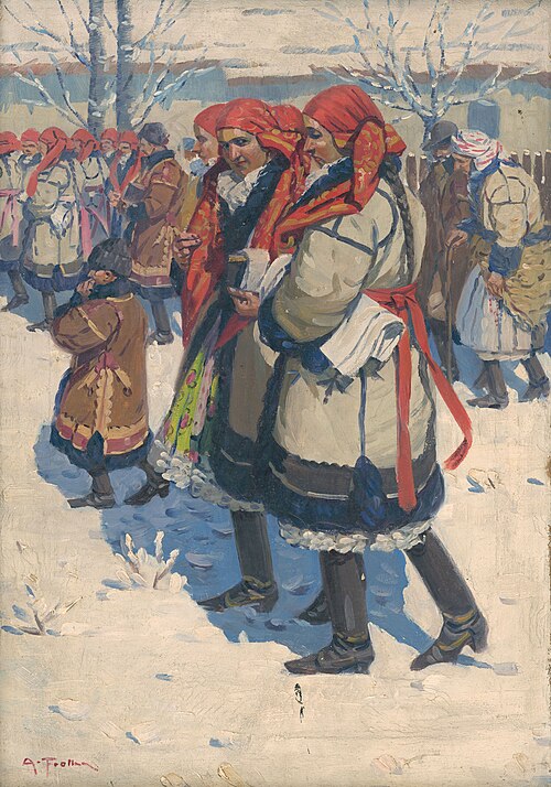 Moravské Slovenky v zime, 1920, Antoš Frolka