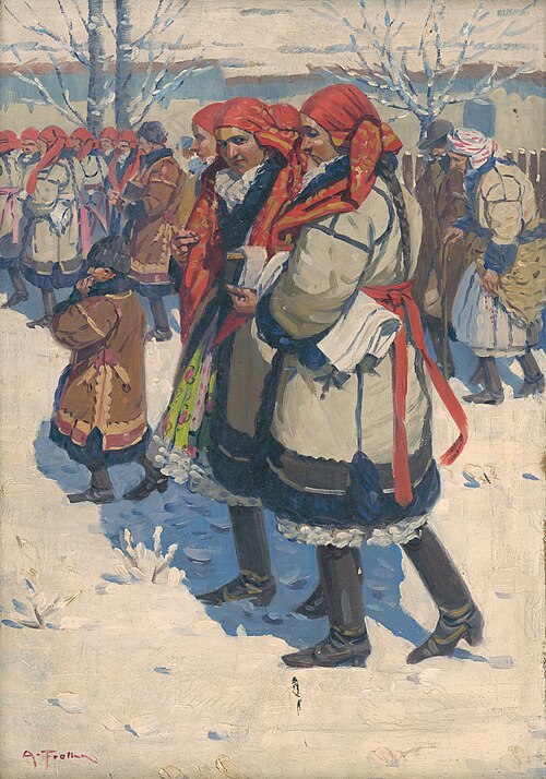 Moravské Slovenky v zime, 1910, Antoš Frolka