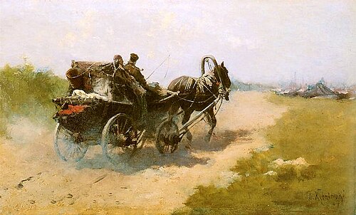 La charrette tatar., 1883, Apoloniusz Kędzierski
