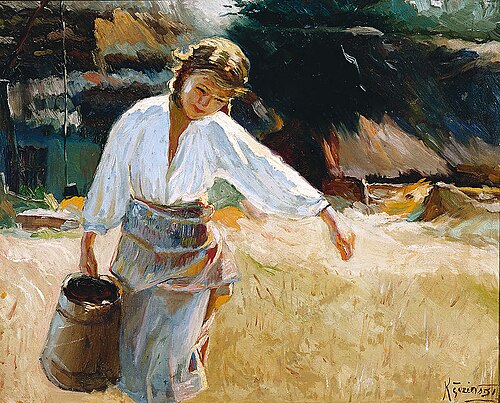 La Fille avec une cruche., 1900, Apoloniusz Kędzierski