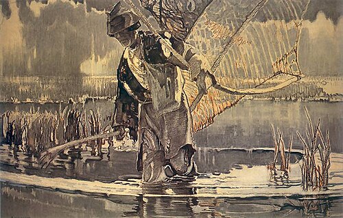 Fisherman., 1930, Apoloniusz Kędzierski