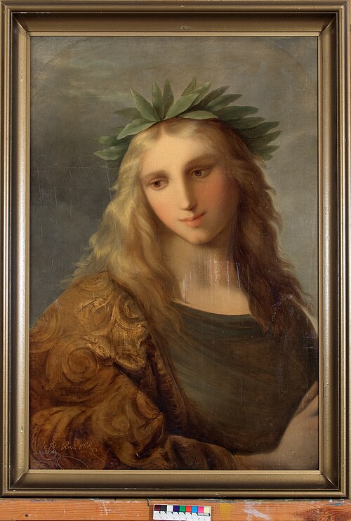 Tütarlaps loorberipärjaga, 1836, Carl Timoleon von Neff