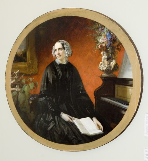 Abikaasa portree, 1856, Carl Timoleon von Neff
