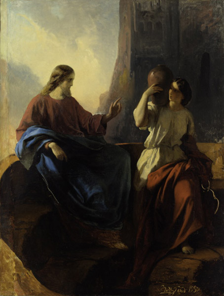 Kristus ja Samaaria naine kaevul, 1853, Carl Timoleon von Neff