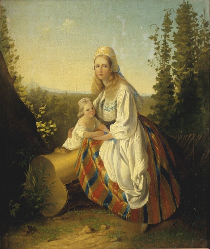 Eesti naine lapsega. Variant, , Carl Timoleon von Neff