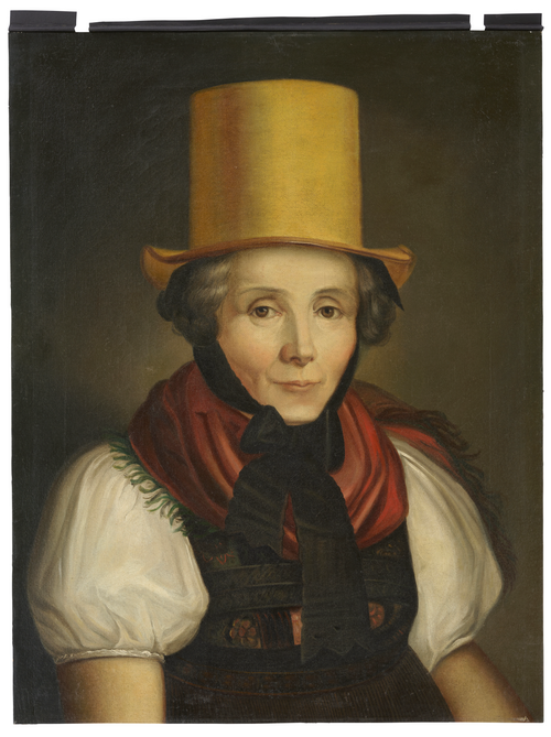 Portrait de Maria Kreuzer, née Laule, en costume traditionnel, 1841, Johann Baptist Laule