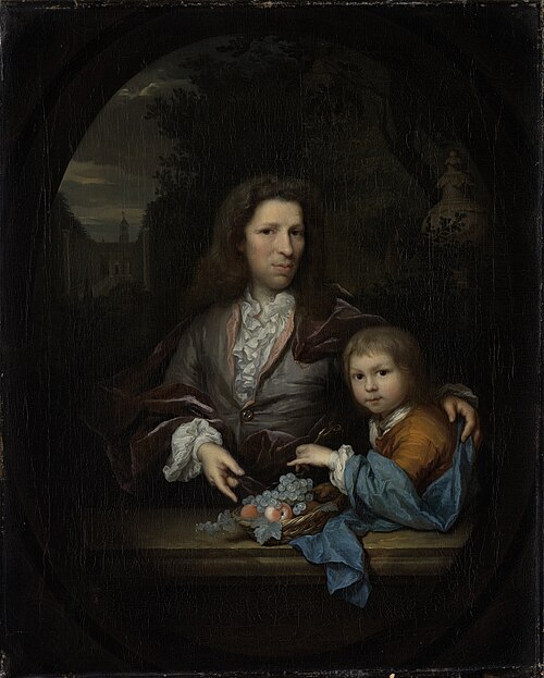 Jan van de Poll (1668-1745) and his Son Harmen Hendrick (1697-1772)., 1714, Arnold Boonen