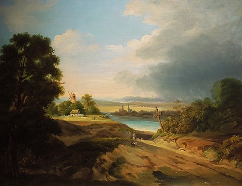 Landscape with a Windmill, 1850, Fryderyk Skarbek