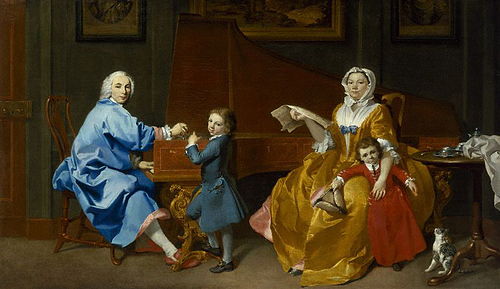 The Shudi Family Group, 1742, Marcus Tuscher