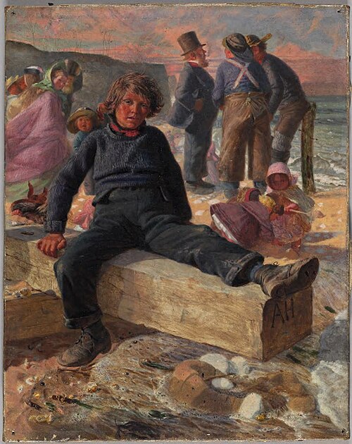 Here i' the Sands, 1860, Arthur Boyd Houghton
