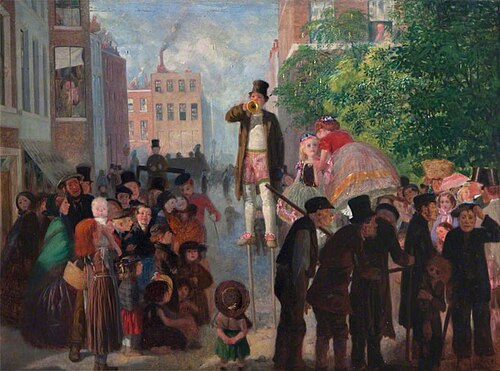 Street Gymnasts, 1860, Arthur Boyd Houghton