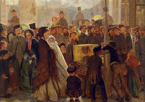 Volunteers Marching Out, 1860, 1860, Arthur Boyd Houghton