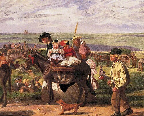 At the Seaside, Pegwell Bay, near Ramsgate, Kent, 1862, Arthur Boyd Houghton
