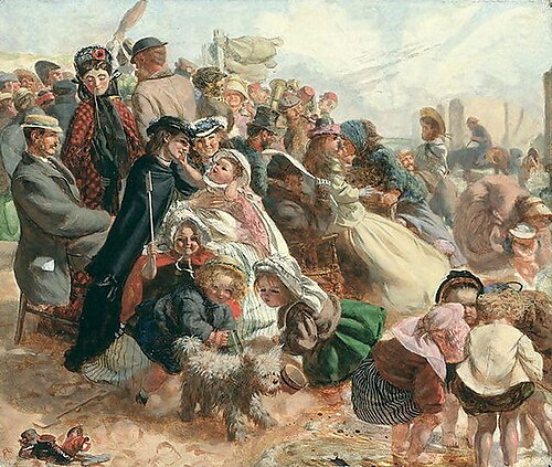 Ramsgate Sands, 1875, Arthur Boyd Houghton