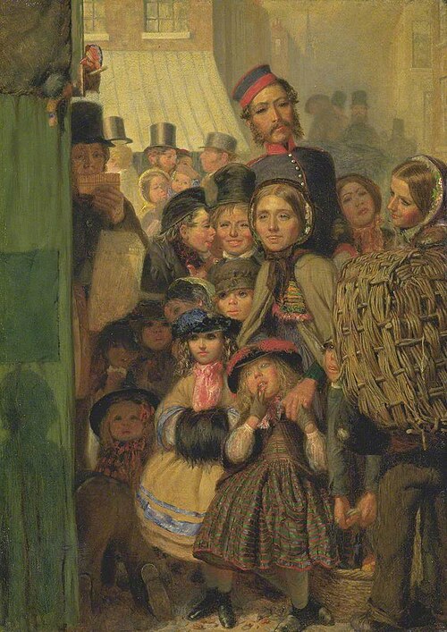 Punch and Judy, 1860, Arthur Boyd Houghton