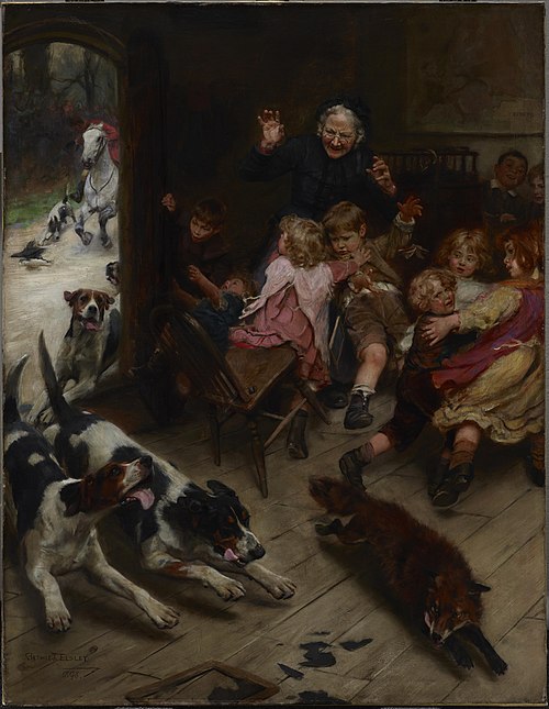 Hard Pressed (Any Port in a Storm/Late for School), 1898, Arthur John Elsley
