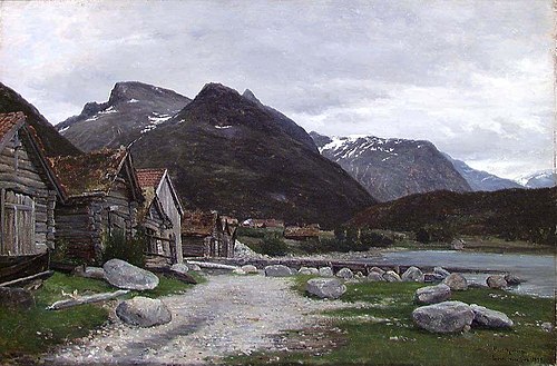 View of Loen in Nordfjord, 1894, Carl Nielsen