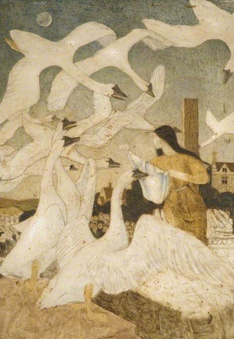 The Twelve Brothers Turned into Swans, 1928, Arthur Gaskin