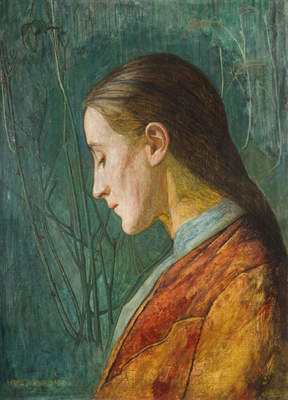 Portrait Of A Reflective Lady, 1886, Arthur Gaskin