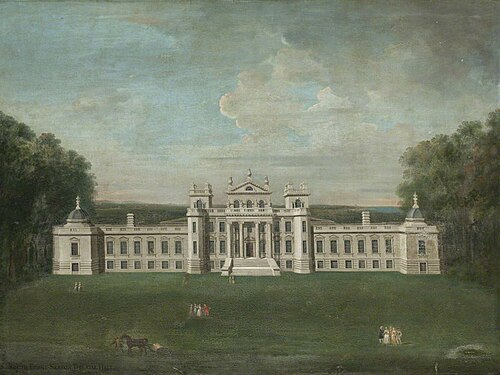View of South (Park) Front of Seaton Delaval Hall, 1745, Arthur Pond
