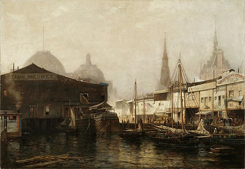 North River Pierhead, 1877, Arthur Quartley