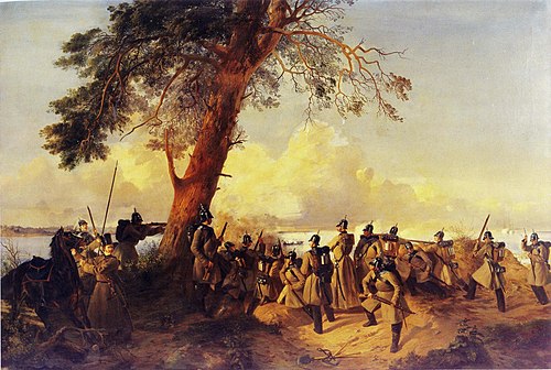 Finska grenadierskarpskyttar vid Hvitsand, 1854, Wladimir Swertschkoff