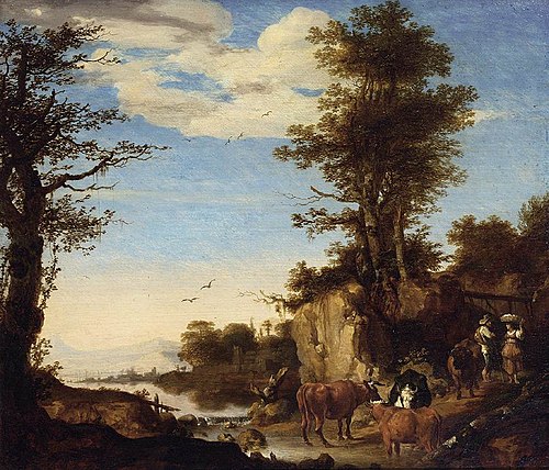 River Landscape, 1650, Ary de Vois