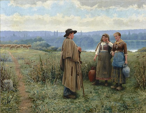 An idle moment, 1890, Daniel Ridgway Knight