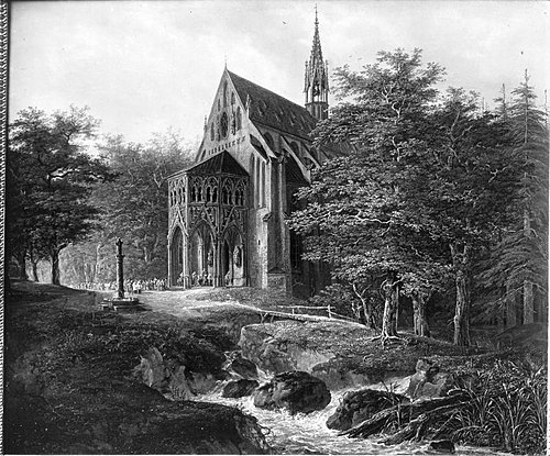 Kirche im Wald (Waldkapelle), 1817, Domenico Quaglio le jeune