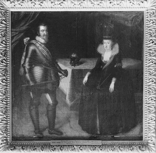 Kristian IV, 1577-1648, av Danmark och hans gemål, drottning Anna Katarina, 1575-1612, 1611, Jacob van der Doordt