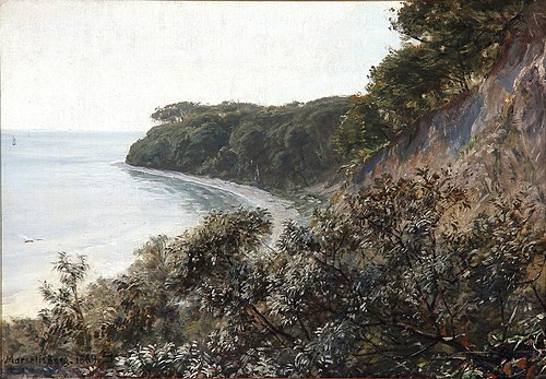 Coastal scene from Marselisborg, 1869, August Jerndorff