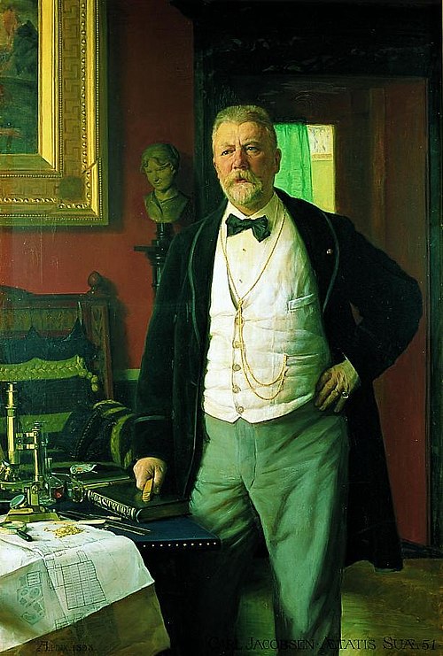 Portrait of Carl Jacobsen, Carlsberg, 1893, August Jerndorff