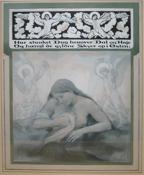 Illustration to a poem by I. P. Jacobsen. Morning., 1895, August Jerndorff
