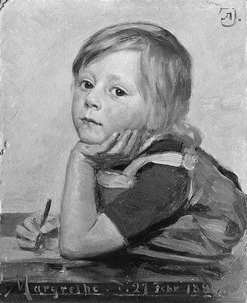 Kunstnerens datter Margrethe, 1886, August Jerndorff