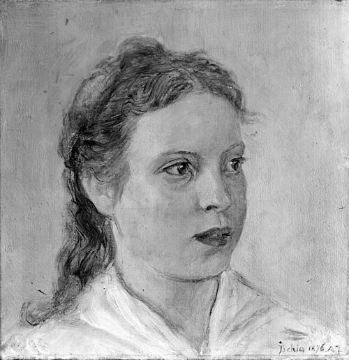 Studie af en ung pige, 1876, August Jerndorff