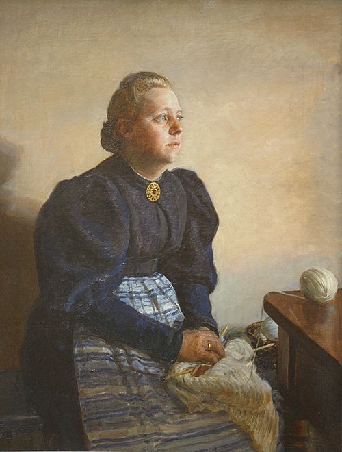 Betty Jerndorff, f. Matthison-Hansen, kunstnerens hustru, 1895, August Jerndorff