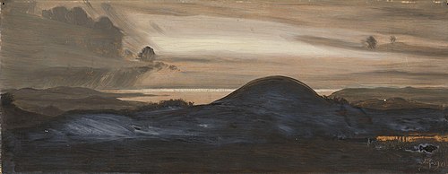 Illustrasjon til Holger Drachmanns "Elverkongen" i "Troldtøj", København 1889-1890, 1890, August Jerndorff
