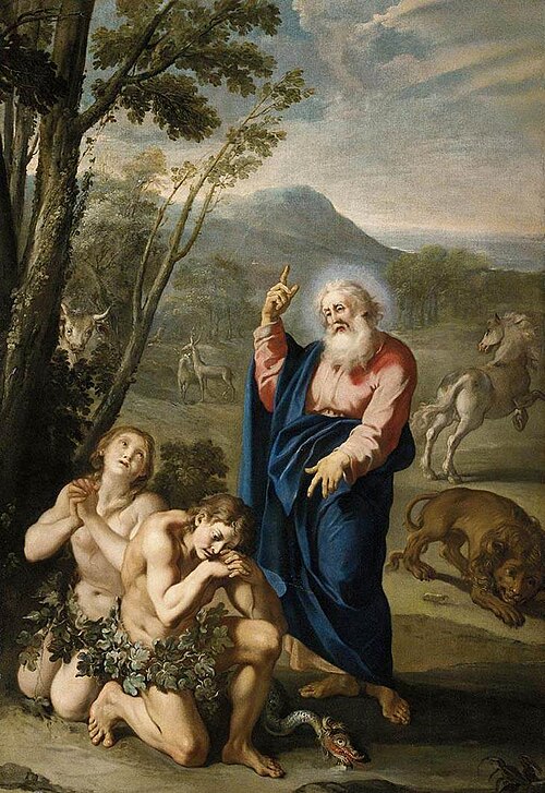 Expulsion of Adam and Eve, 1750, Aureliano Milani