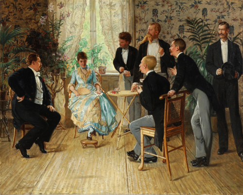 With her guard, 1888, Axel Helsted