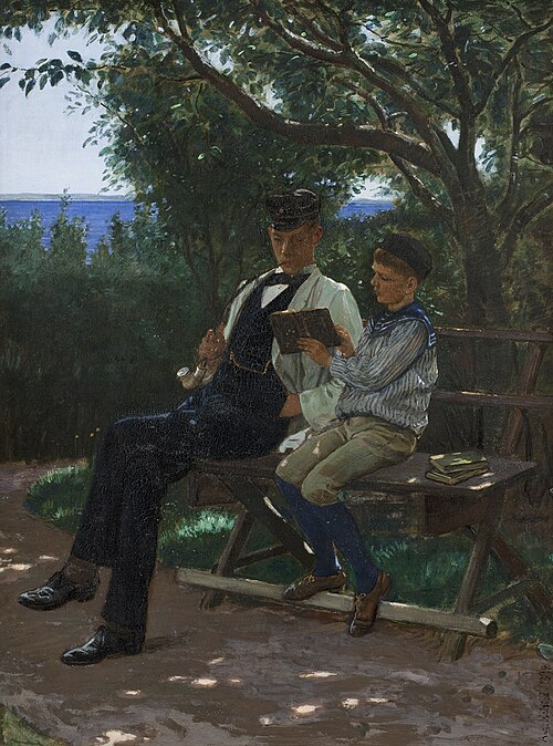 Undervisning på landet, 1894, Axel Helsted