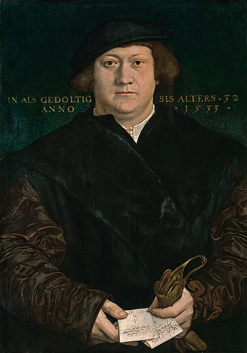 Portrait of Cyriacus Kale, 1533, Hans Holbein le Jeune
