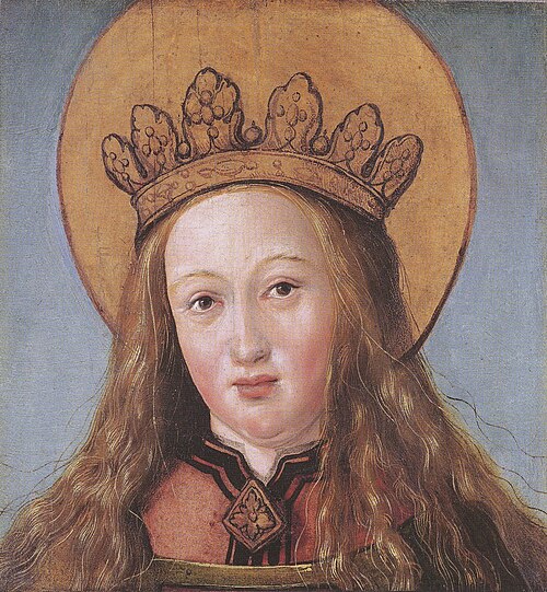 Tête d'une sainte, 1527, Hans Holbein le Jeune