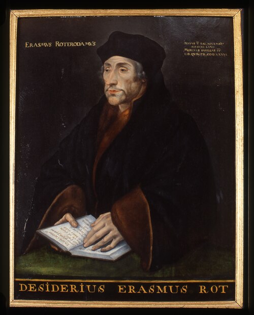 Portrait of Desiderius Erasmus, humanist, 1501, Hans Holbein le Jeune