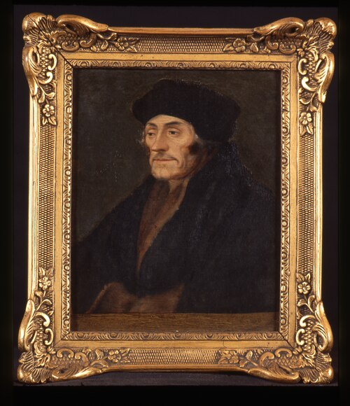 Portret van Desiderius Erasmus, humanist, 1501, Hans Holbein le Jeune