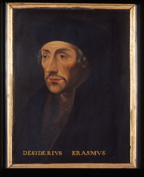 Portret van Desiderius Erasmus, humanist, 1501, Hans Holbein le Jeune