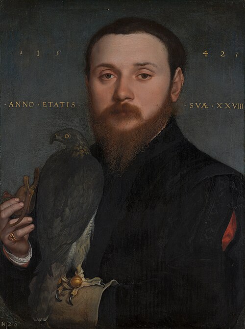 Portrait d'un fauconnier, 1542, Hans Holbein le Jeune
